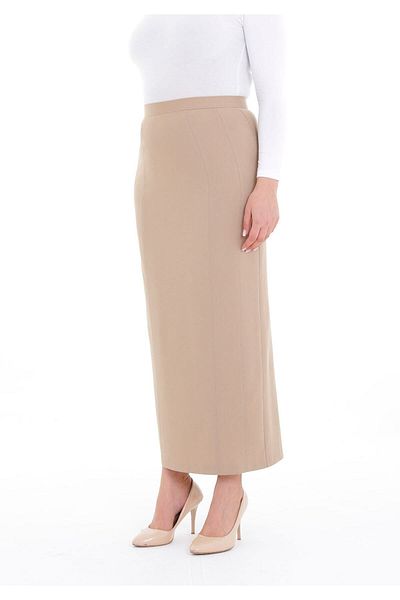 G-Line Φούστα με φερμουάρ Maxi Size Classic Camel Back Slit