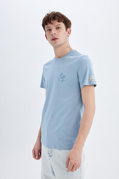 DeFacto T-shirt με στάμπα με λαιμόκοψη - C3946AX24SM