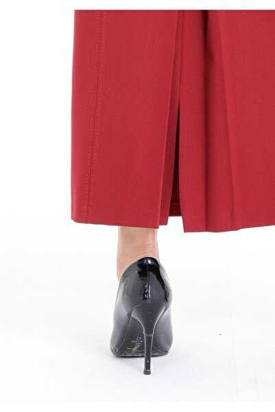 G-Line Maxi Length Classic Claret Red Back Slit Zipper Skirt