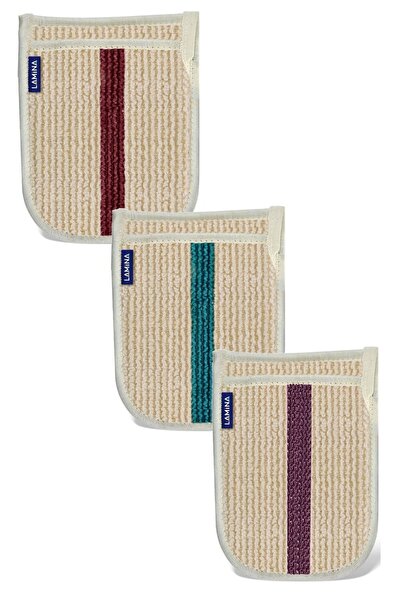 lamina 3 قطع من ألياف روفين مزدوجة الجوانب، قفازات حمام