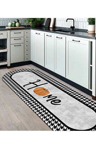 PINKIE HOME Dijital Baskılı Kaymaz Taban Makinede Yıkanabilir Kazayağı Desenl...
