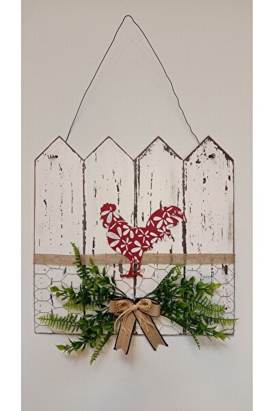Eski Mahzen Design Terekli Horoz Pano / Country Tablo / Terek Tablo