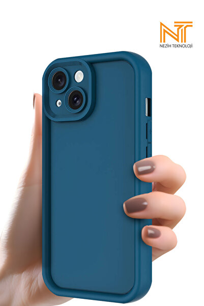 Nezih Case غطاء بتصميم لامع ومتوافق مع هاتف Apple iPhone 15 مع حماية للكاميرا