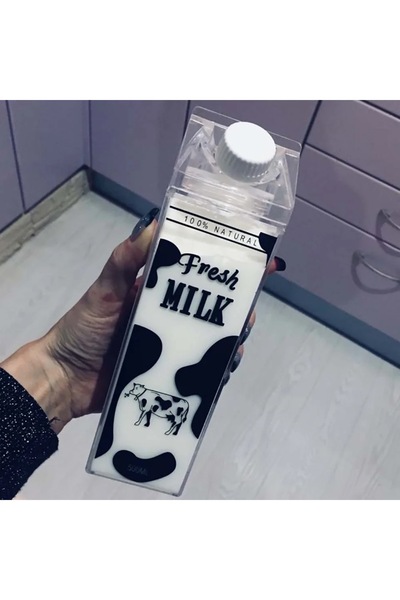 2B Bazaar 500Ml Sticker Desenli Mika Süt Şişesi Pinterest Stil Mika Süt Şişes...
