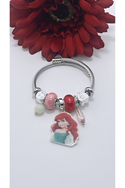 By Semra ÇELİK MODEL RENKLİ ÇOCUK FİGÜR RENKLİ CHARM SILVER BİLEKLİK KELEPÇE