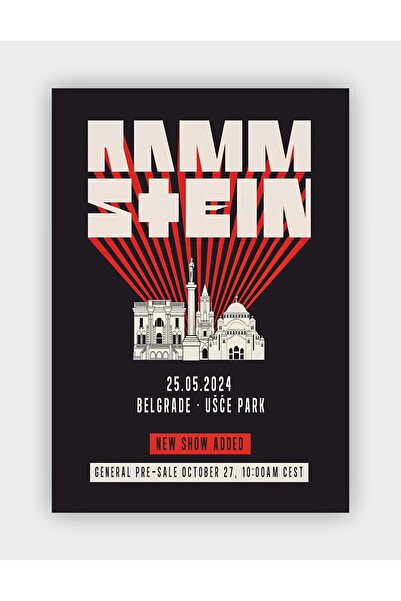 fırsatlar diyarı Rammstein Belgrade Concert 2024 Duvar Posteri - Kalın Kağıt ...
