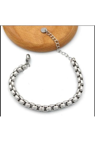 Herşey Nota 2.5 Mm.21 cm.Albanian Silver Bracelet
