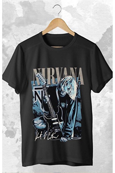 Massgai Βαμβακερό μπλουζάκι Nirvana Group Printed Unisex Oversize