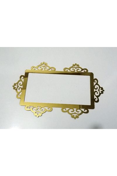 Aker Hediyelik Decorative Socket Edge Ornament Gold Color Double 07