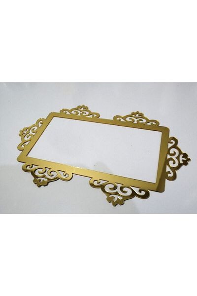 Aker Hediyelik Decorative Socket Edge Ornament Gold Color Double 07