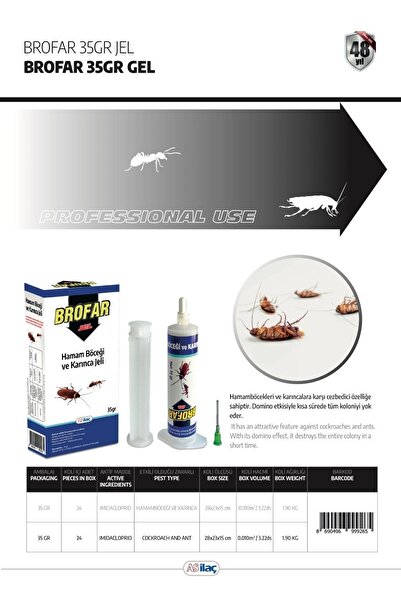 Brofar Fırsat Jel Hamam Böceği Ve Karınca Jeli 35gr Böcek Jeli