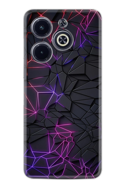 INFINIX Hot 40i Kılıf Desenli Baskılı Silikon Renkli Kristaller STK:33