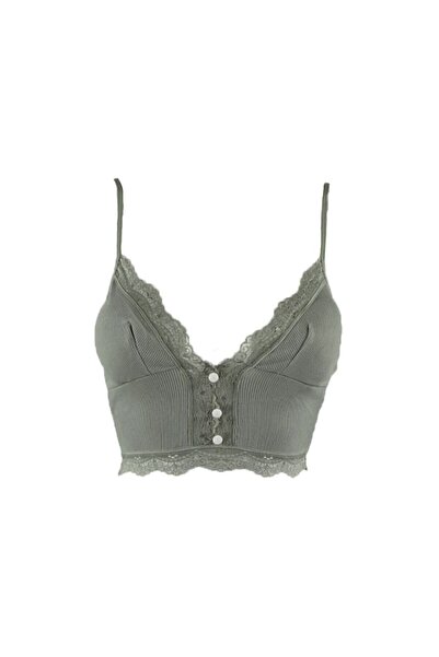 Buqete Buttoned Lace Crop