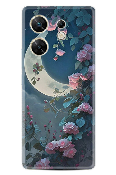 INFINIX Zero 30 4G Kılıf Desenli Baskılı Silikon MoonSTK:39