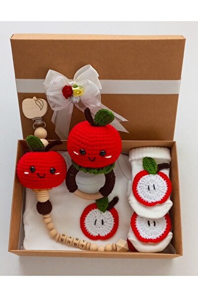 Style Baby Amazing Hoşgeldin Bebek, Unisex, Yenidoğan Bebek, Elma Amigurumi I...