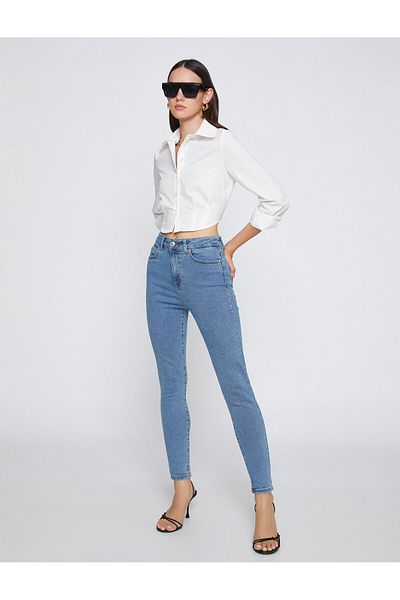 Koton Röhrenjeans mit hoher Taille – Carmen Jean