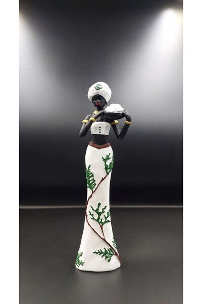 ELİS ATÖLYE Afrikalı Kadın Dekoratif Biblo