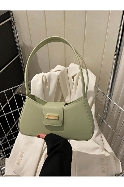 İAMBTŞY حقيبة باجيت نسائية كلاسيكية - مع غطاء وإبزيم