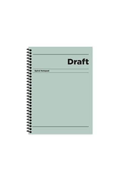 KESKİN COLOR دفتر ملاحظات حلزوني أخضر - 80 ورقة، غطاء صلب، 17*24