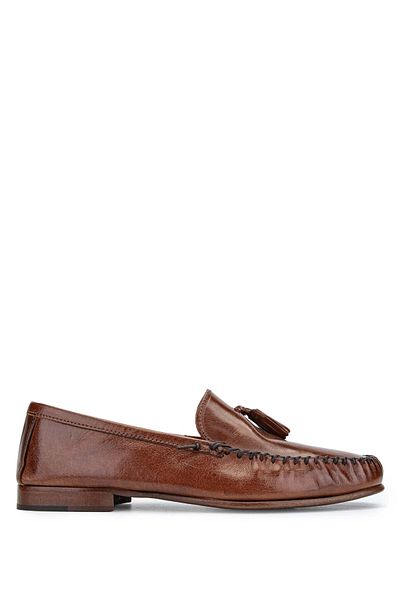 D LEPORI D.LEPORI Men's Loafer - Genuine Leather, Walnut Model