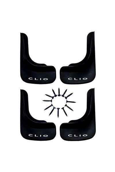 Yeni Dünya Renault Clio 2 1998-2005 Compatible 4-Piece Front-Rear Mudflap Dust Cover Fender Ren1ux001yd