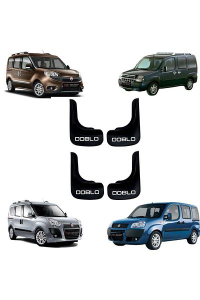 Yeni Dünya 4-Piece Front-Rear Dust Cover Mudguard Compatible with Fiat Doblo Vehicles U1dblx001yd