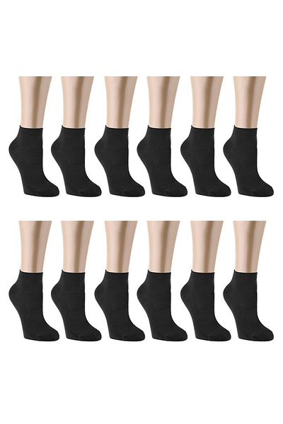 Ozzy Socks 12 чифта бамбукови черни мъжки безшевни ботуши Чорапи 4 сезона Издръжлива пета и пръсти