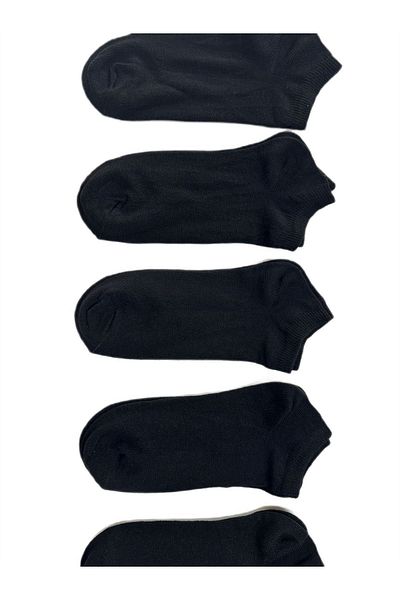 Ozzy Socks 5 чифта черни памучни детски къси чорапи до глезена