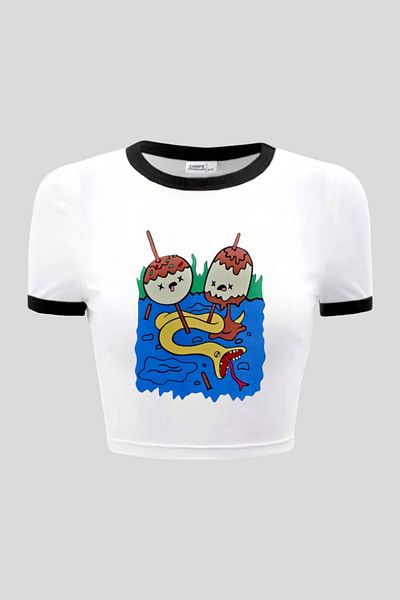 Carpe Marceline e Princesa - Piping Crop Top