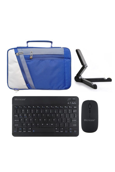 Microcase Samsung Tab S6 Lite SMP610 10.4''Tablet Çanta+Türkçe Bluetooth Klav...