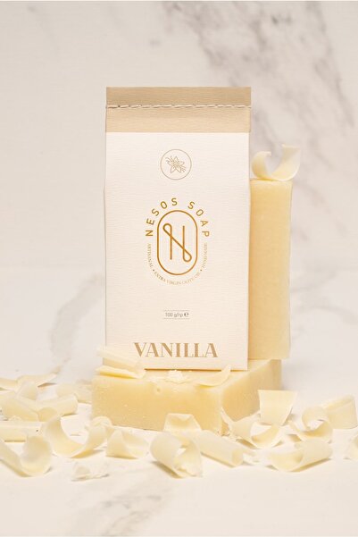 Nesos Soap | Vanılın | El Yapımı Doğal Vanilyalı Katı Sabun 100 G