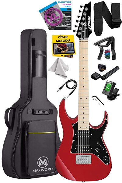 Maxword De-150rd Maple Klavye Hh Manyetik Yüksek Kaliteli Elektro Gitar Seti