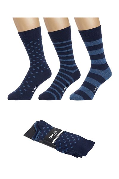 Ozzy Socks 3 чифта безшевни мъжки пенирани памучни чорапи за 4 сезона Издръжливи пръсти на петата