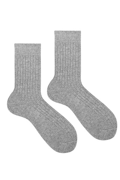 Ozzy Socks 1 ζευγάρι Winter Grey Ανδρικές κάλτσες ύπνου Lambswool Soft Touch