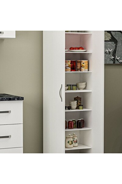 Ünüvar Konsept 2 Kapılı 8 Raflı Çok Amaçlı Dolap - Beyaz