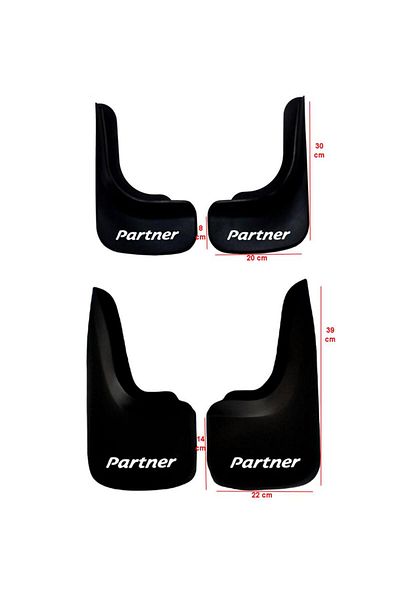 YeniDünyaOto Peugeot Partner Set of 4 - Mudguard, Fender and Dust Cover Peu1bx018