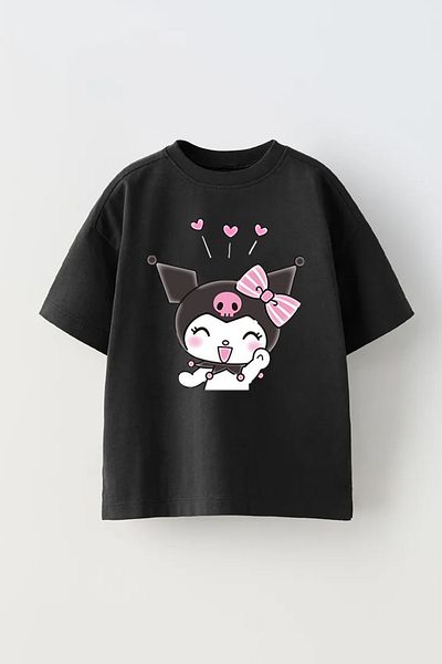 c.c.l. coccolin kids baby clup Tricou supradimensionat cu imprimeu Kuromi pentru fetiță
