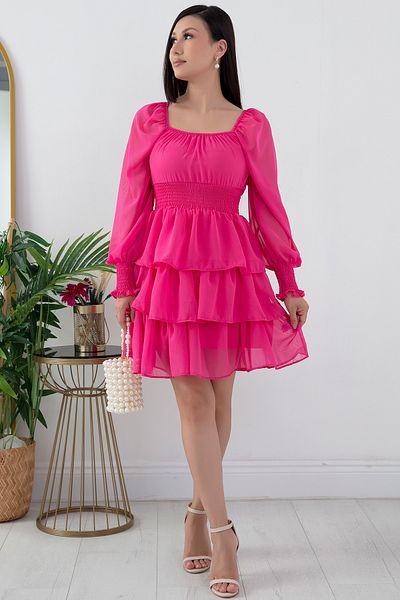 PULLIMM Rochie din șifon stratificată cu volan - 793-2831