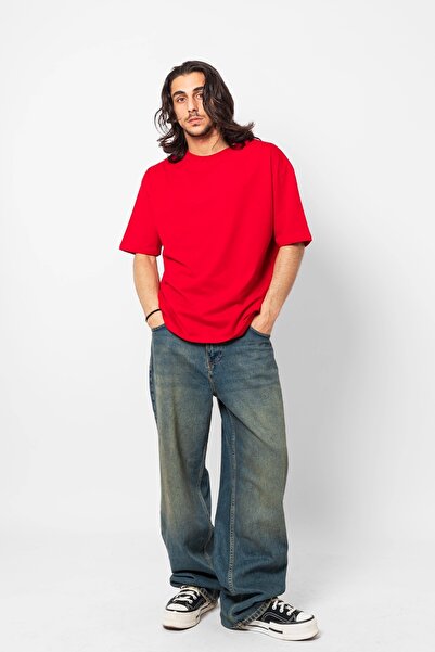 Sekizbiraltı 816 Design Premium Red Oversize T-Shirt