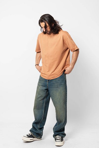 Sekizbiraltı Μπλουζάκι 816 Design Basic Premium Oversize καφέ