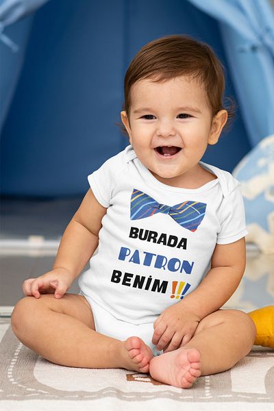 ADABEBEK Printed Boss and Snap Body for Baby Boy - My Writing 20509