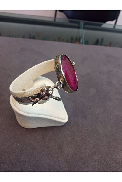 Gümüşhanesi Doğal taşlı gümüş bileklik