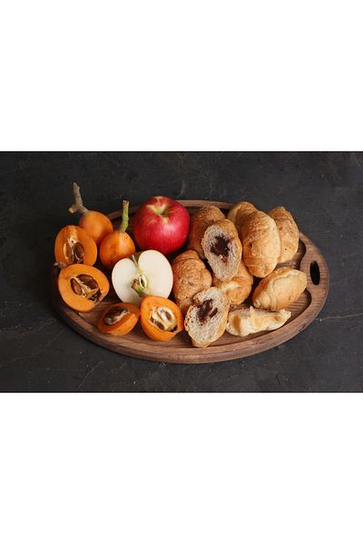 SAMMWOOD Natural Wooden Tray - Decorative Presentation Tray