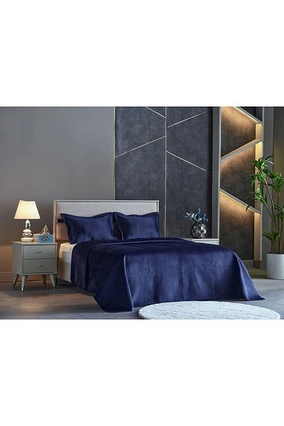 Doqu Home Navy Blue Napoli Bedspread - Single