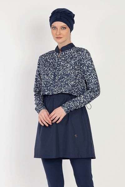 InStyle Dark Navy Blue 6035 Model Hijab Swimsuit