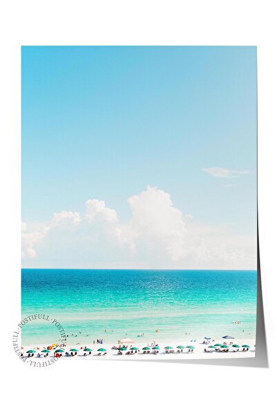 Postifull Poster fără ramă, pictură cu tematică de vară NR:14, fotografie Blu...