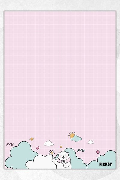 Ficksy A5 Size Cute Teddy Bear Note Paper - 50 Sheets Memopad Memo Pad To Do List