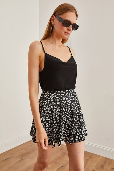 Olalook Fekete Gonca Camisole rövidnadrág szoknya - ETK-19000170