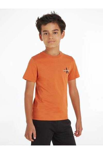 Calvin Klein Jeans Boy's Orange T-Shirt - IB0IB01231SEC
