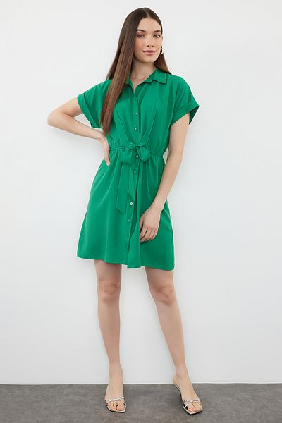 Trendyol Collection Πράσινο Μίνι Πουκάμισο Φόρεμα - TWOSS24EL00908